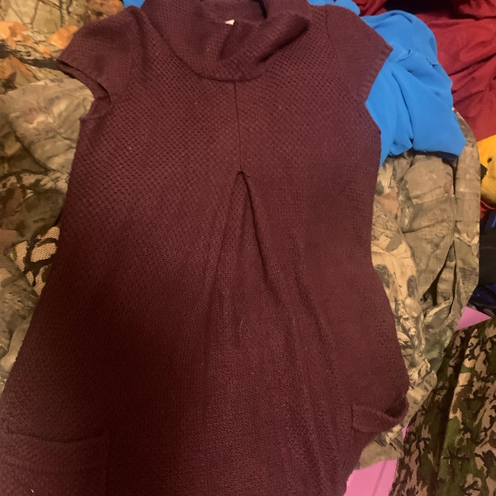 Purple sweater dress